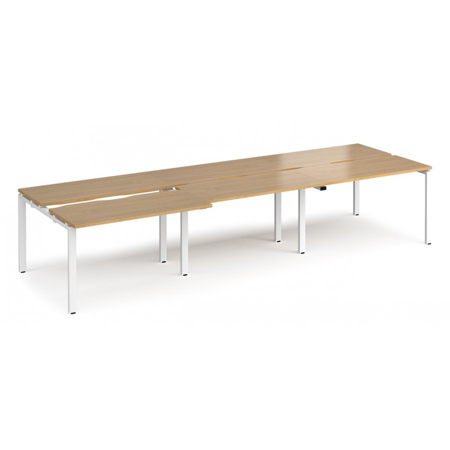 Adapt 1200mm Deep Sliding Top Triple Back to Back Bench Desk